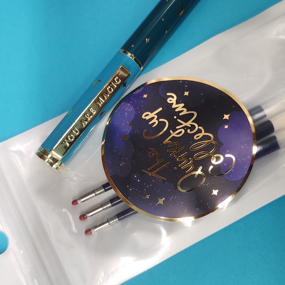 The Quirky Cup Collective You Are Magic Teal Gel Pen W/ 3 Ink Refills!! New